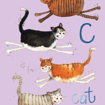 C is for cat soft large notebook