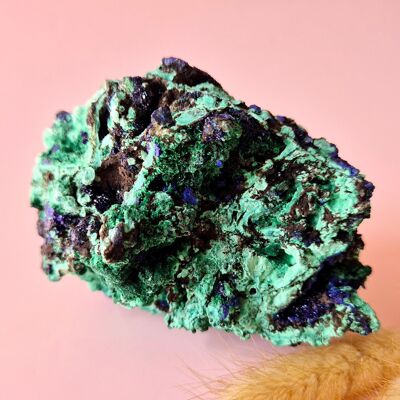 XL Druzy Rara Azzurrite-Malachite Grezza Brillante Gemma #1 522 grammi – Potenza Naturale Scintillante