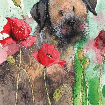 Border terrier small chunky notebook