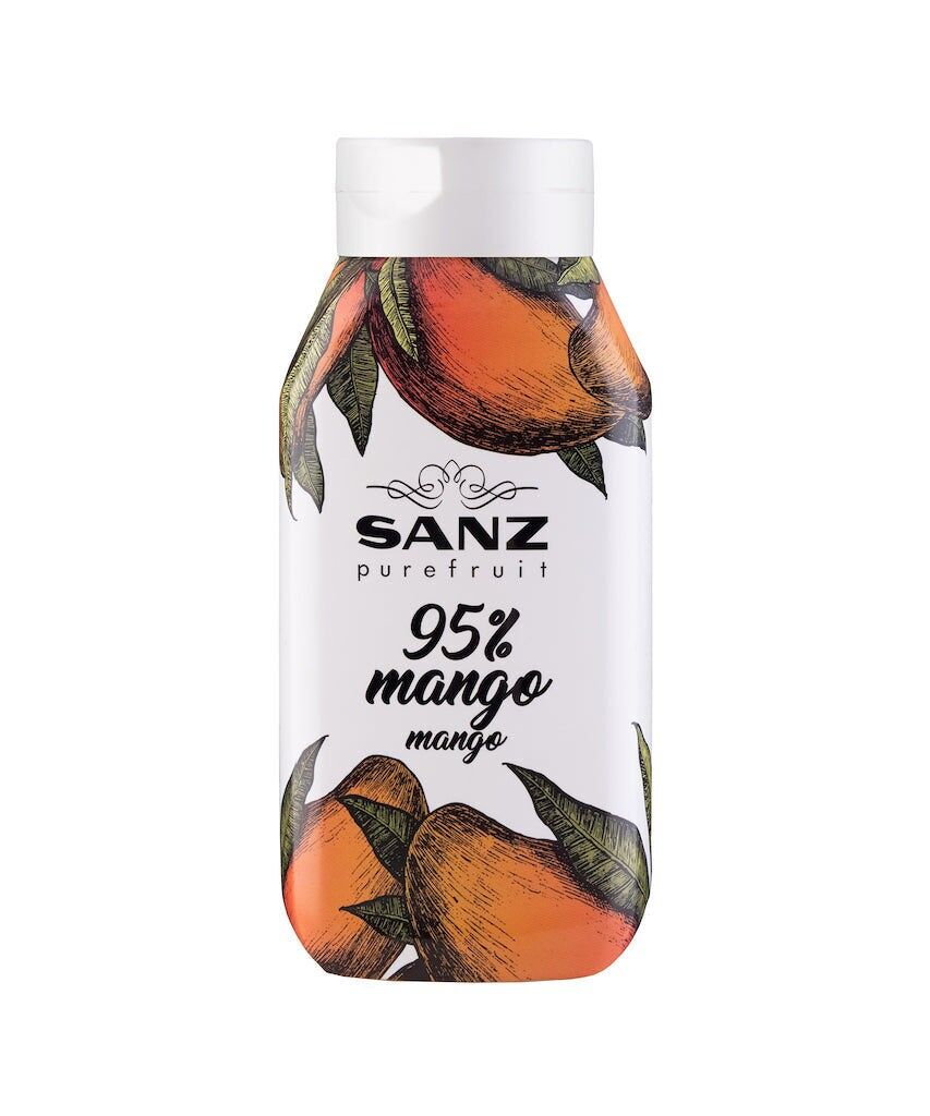 Mango Puree Sanz – Fruit puree with 95% mango content 0.67l (alcohol-free)