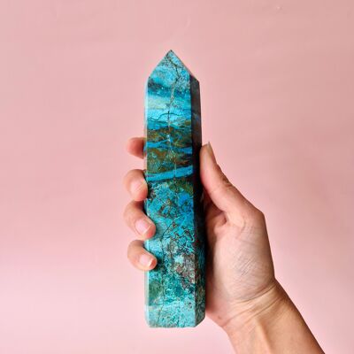 Tour de chrysocolle XL – 17,5 x 4 cm – 426 g – Haute qualité