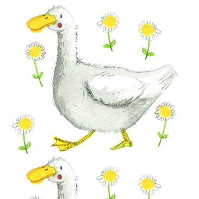 Duck and daisies bookmark