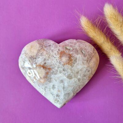 Druzy di ametista rosa a forma di cuore n. 8, 8-10 cm (ametista rosa)
