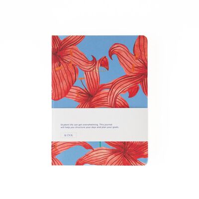 Agenda scolaire &INK Fleur Rouge