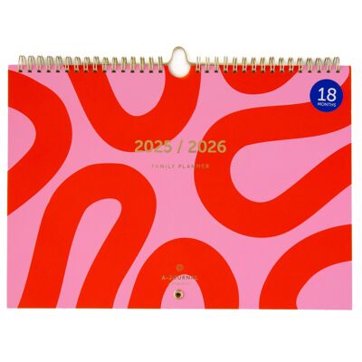 A-Journal 18 mesi Planner Familiare Flow Rosa