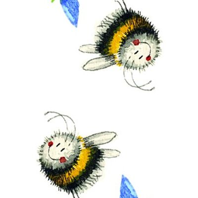 Bee and harebell bookmark