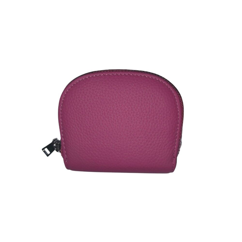 Porta carte in pelle Magenta
