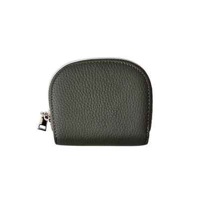 Porte-cartes en cuir vert olive