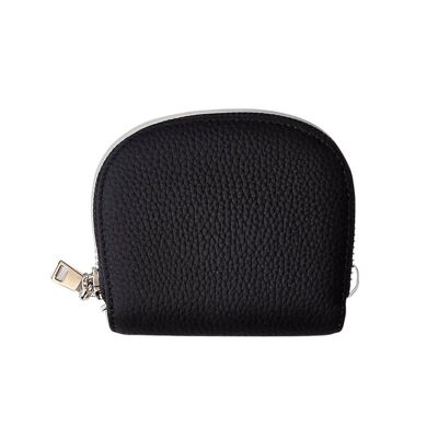Porte-monnaie en cuir noir