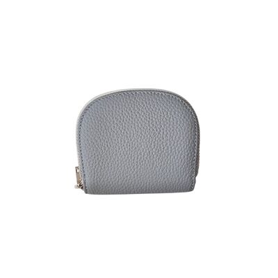 Porte-monnaie en cuir bleu lin