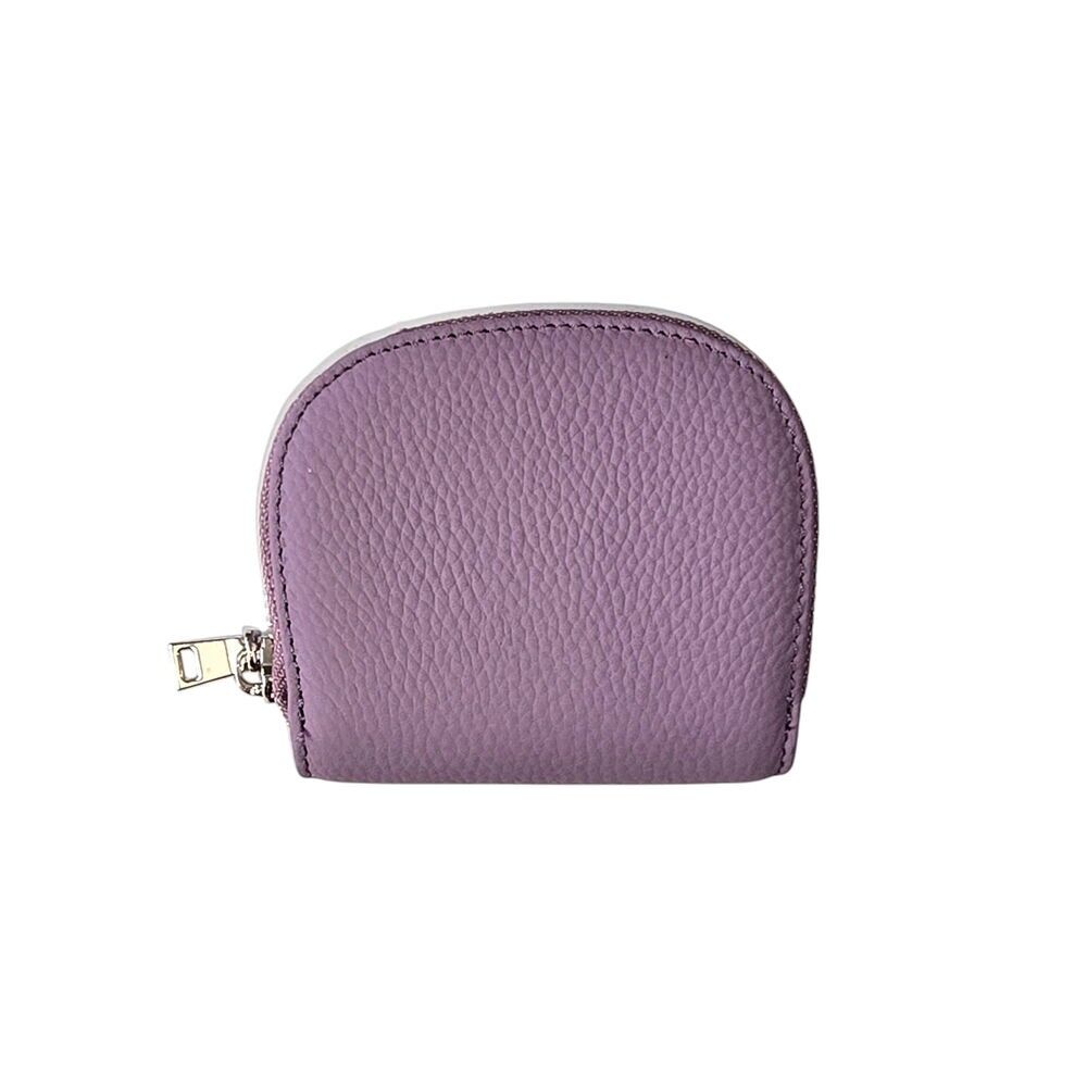 Portamonete in pelle color lavanda