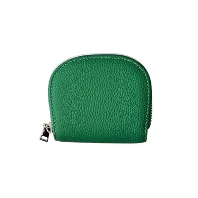 Porte-monnaie en cuir vert