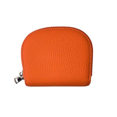 Porte-monnaie en cuir orange