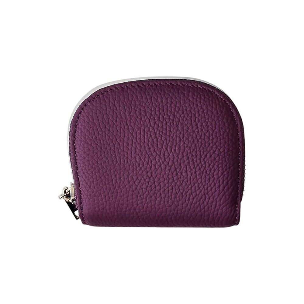Porta carte in pelle viola