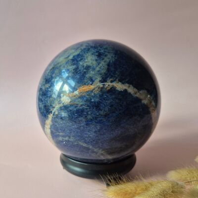 Sfera di sodalite XXL con gemma – 130 mm – sfera da 2500 g