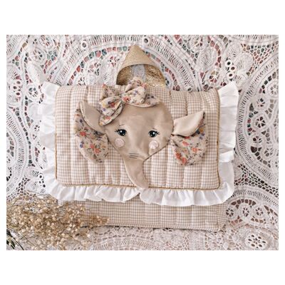 Cartable maternelle éléphant vichy