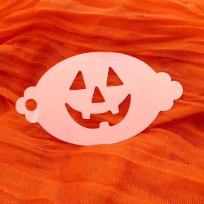 Pumpkin Face Halloween Face Painting Stencil