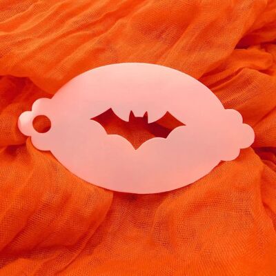 Stencil per pittura facciale di Halloween a forma di piccolo pipistrello