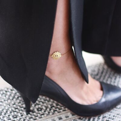 Cavigliera Mandala in oro