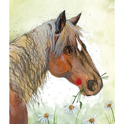 Horse and flowers