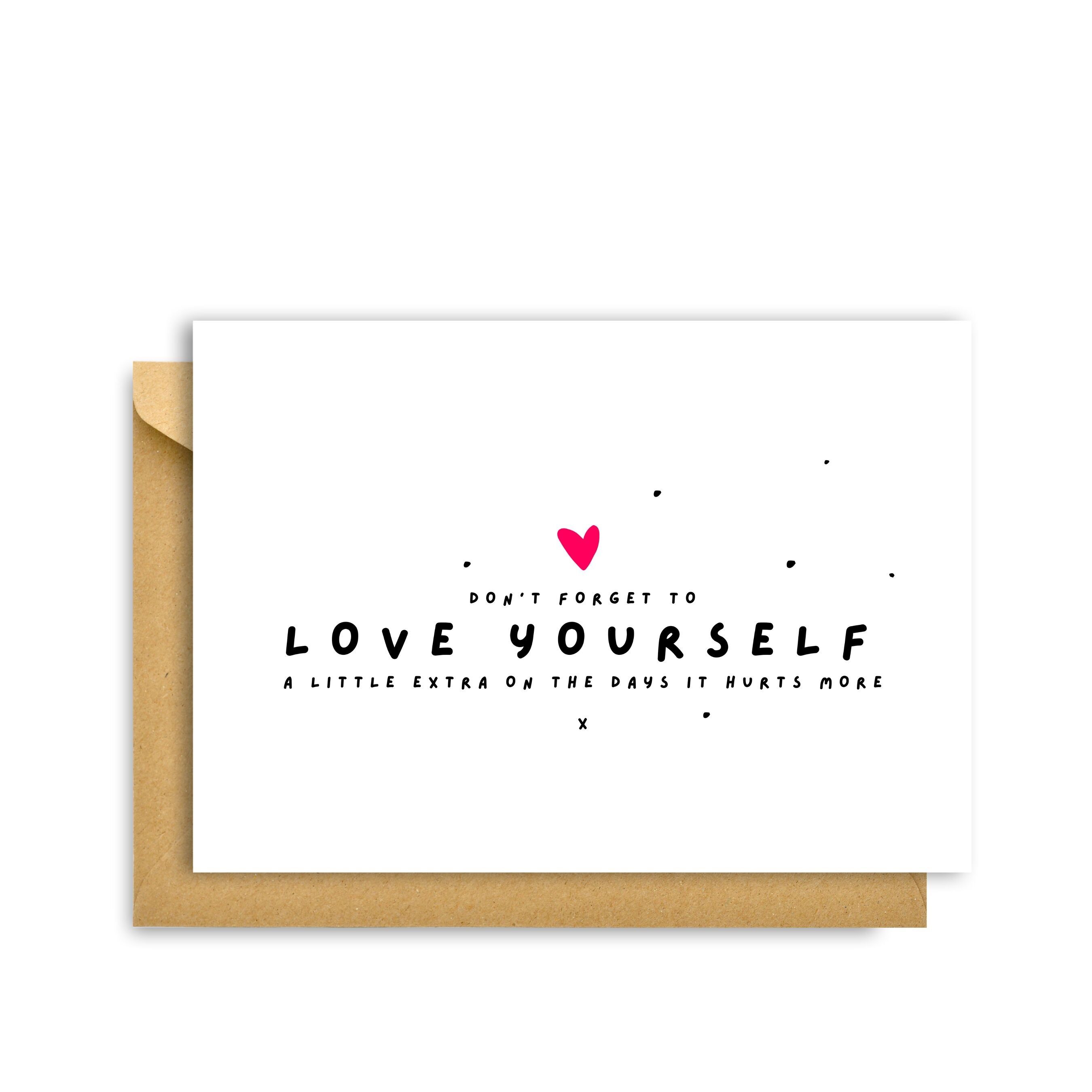 CARTA AMA TE STESSO, Biglietto d'auguri Hygge Cards C6 - Semplicità e intimità scandinave per gli amanti del minimalismo, della natura e dei piaceri semplici