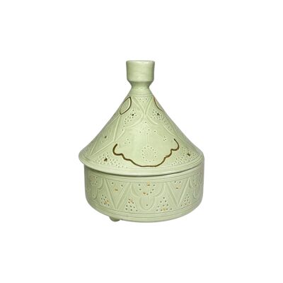 Boîte tajine con sollievo alla menta goud “Amina”