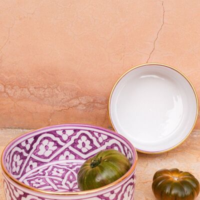 Plats de service droits fassia lilas goud “Yasmina”