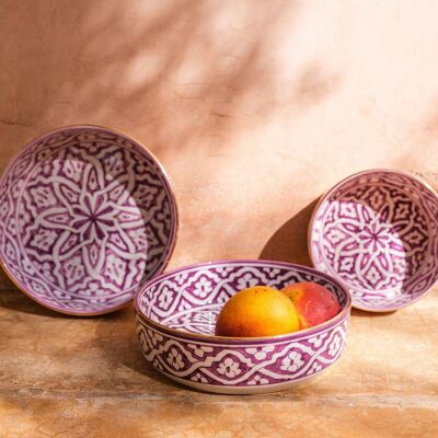 Plats de service droits fassia lilas goud “Noura”