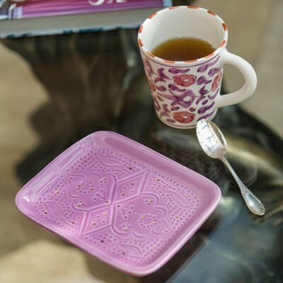 Petit plateau reliëf lilas goud “Malika”