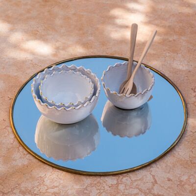 Grand bol tazza blanc goud « Zahra »