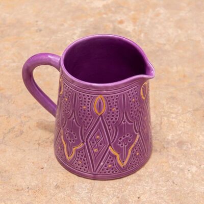 Petit pichet reliëf lilas goud “Zahra”