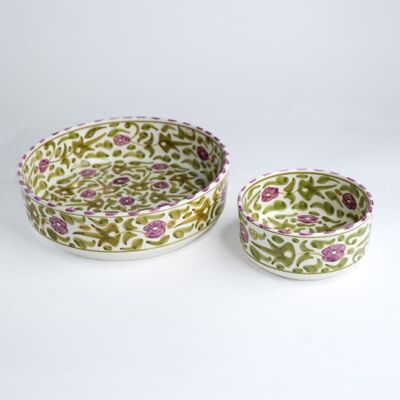 Plats de service droits fleurs iris goud “Zahra”