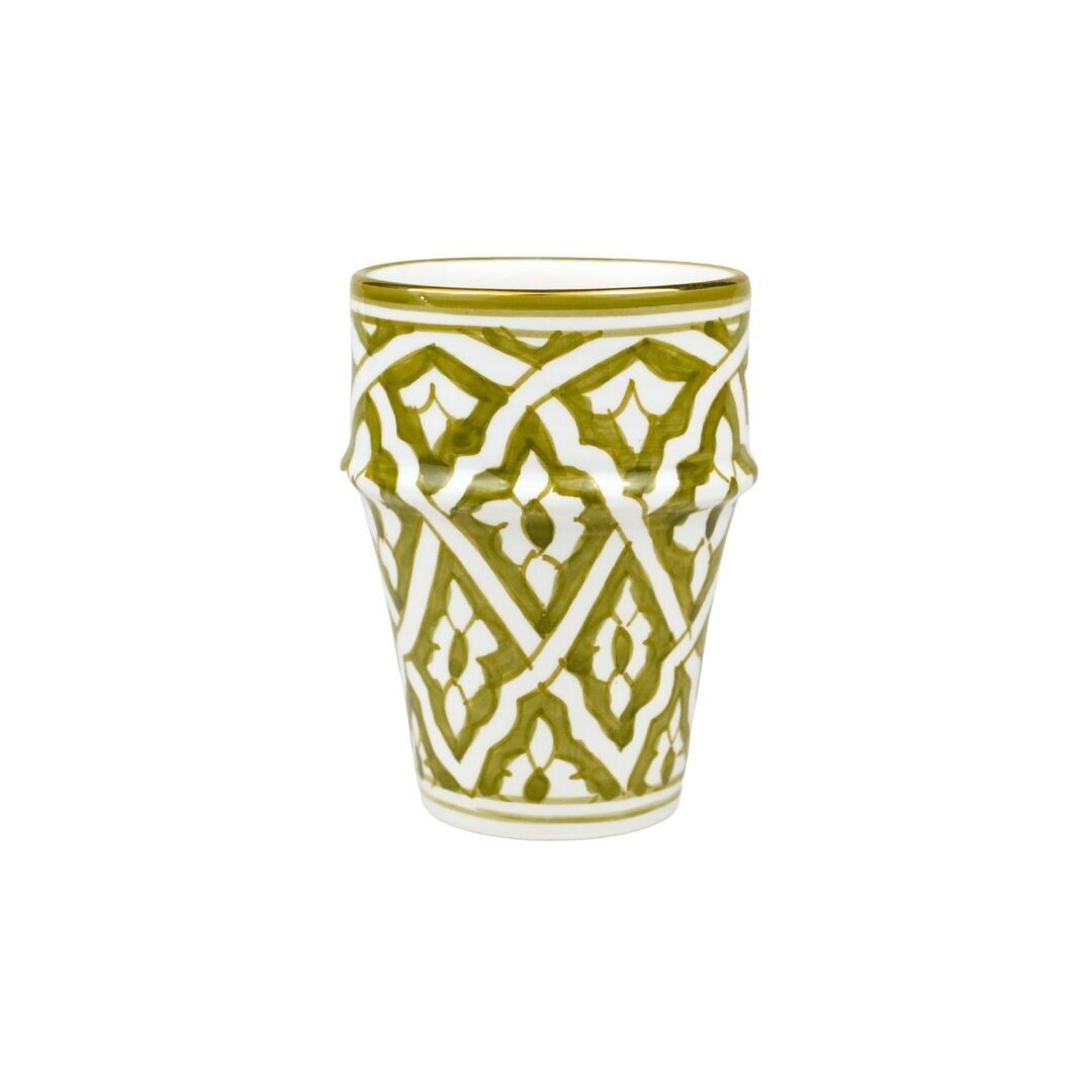 Groot kopje beldi fassia kaki goud “Malika”