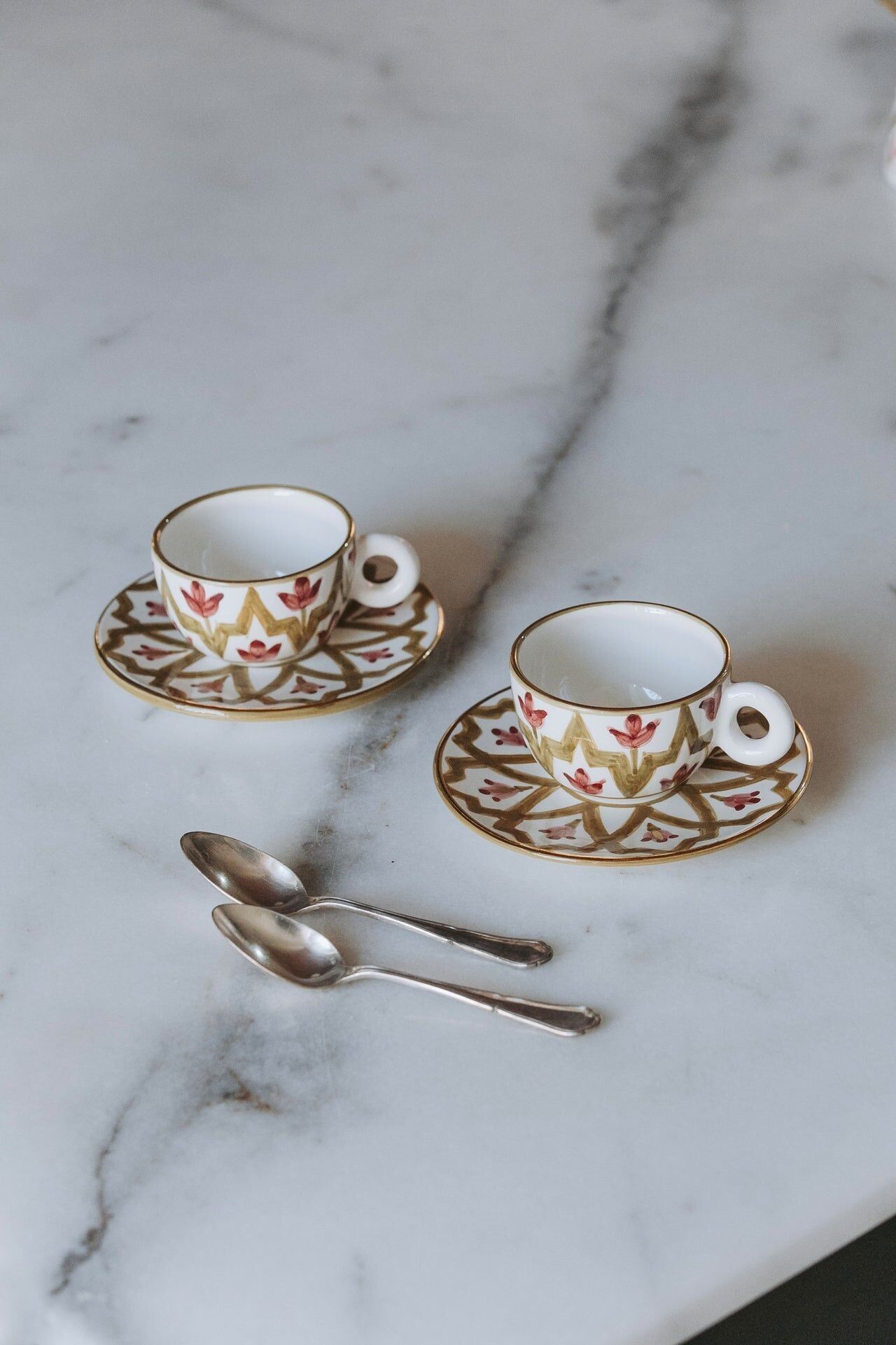 Kopje medio à cafe avec sous kopje lmida kaki melanzane gou