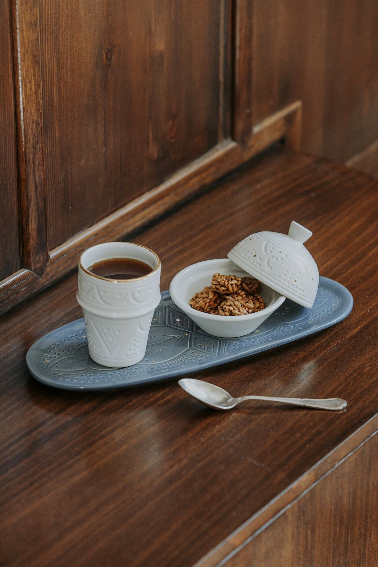 Copia media beldi reliëf blanc goud “Zahra”