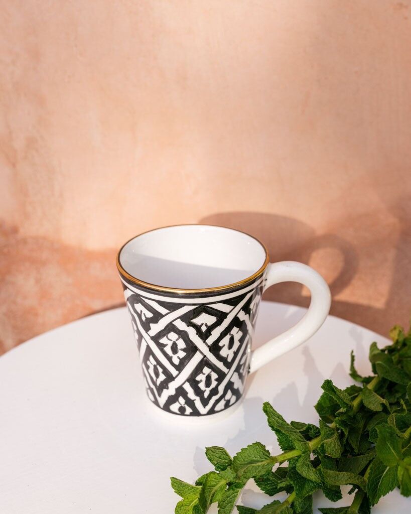 Mok fassia noir goud “Amina”