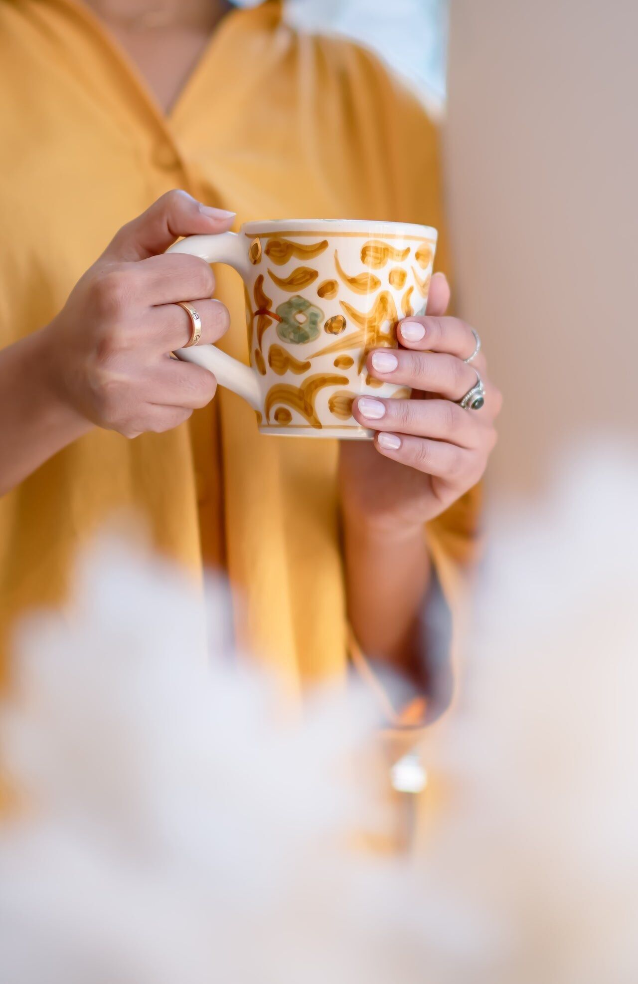 Petit mok fiori mimosa goud “Yasmina”