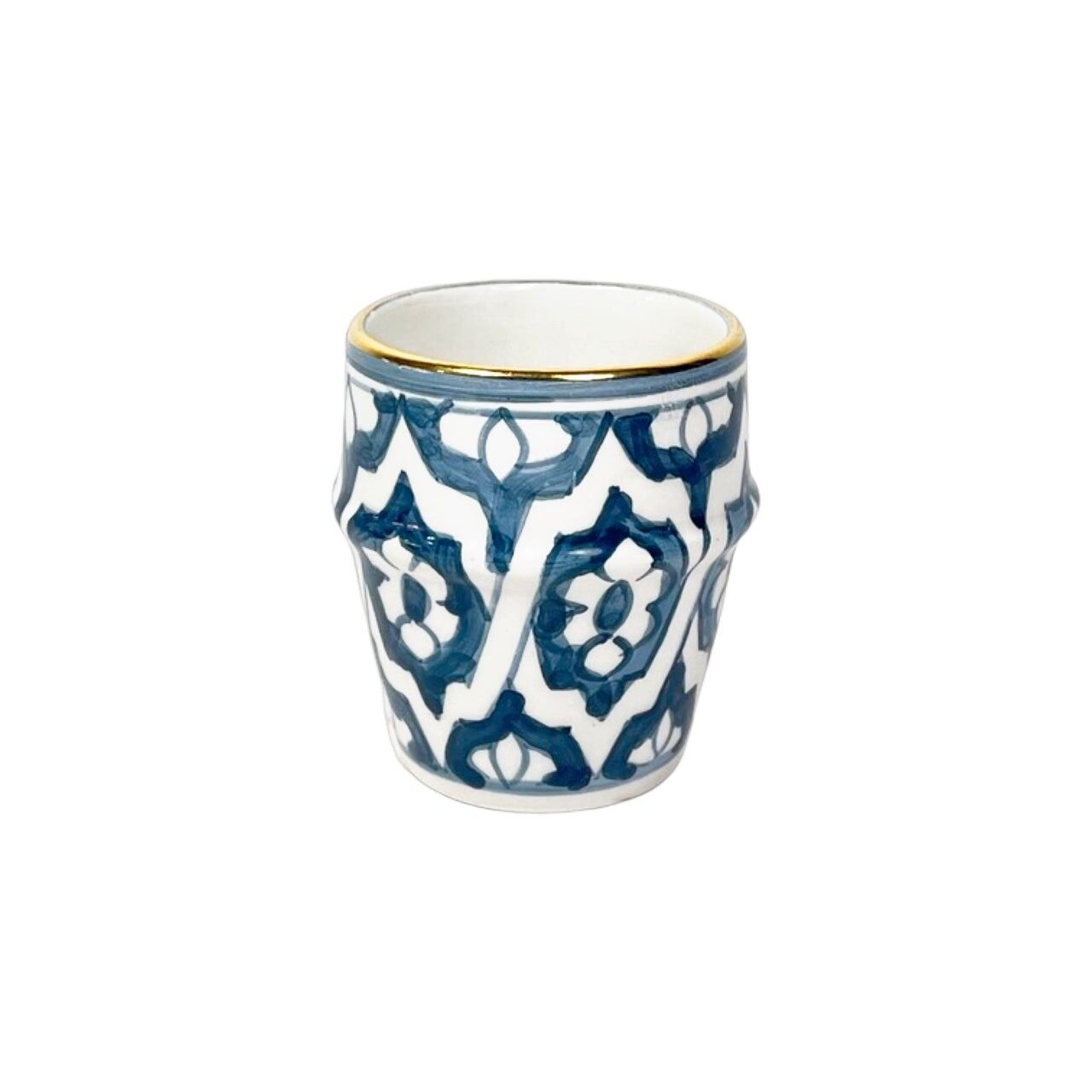 Klein kopje à café fassia blauw stone goud “Amina”