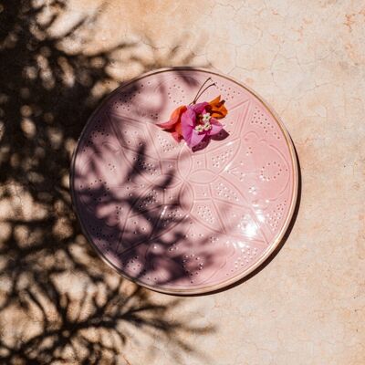 Assiette reliëf blush goud “Malika”