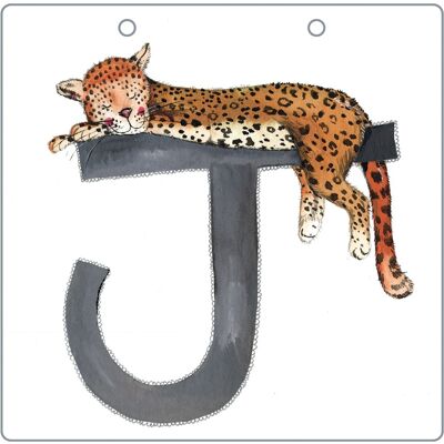 J alphabet tile