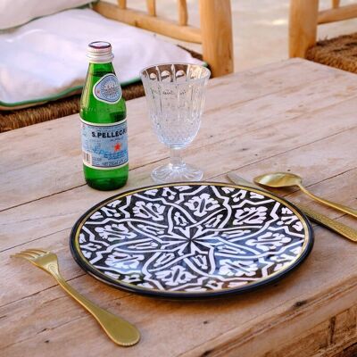 Assiette fassia noir goud “Zahra”
