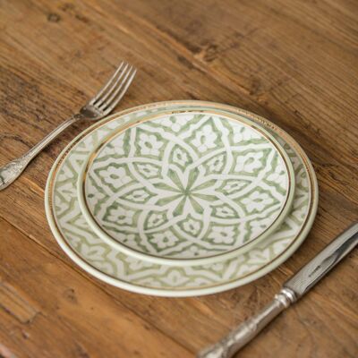Assiettes fassia mint goud “Samira”