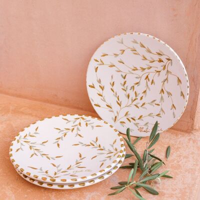 Assiettes feuilles goud “Leila”