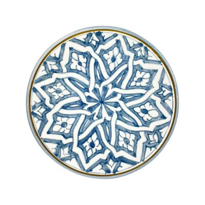 Assiette fassia azul piedra dorada “Fatima”