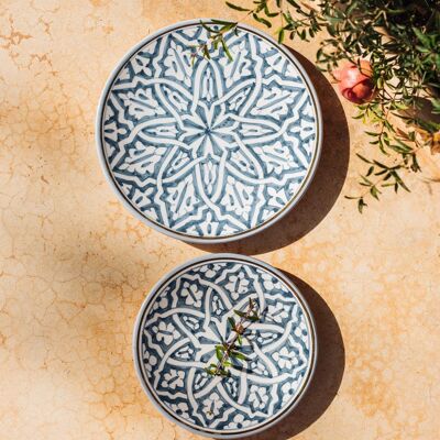Assiette fassia blauw stone goud “Yasmina”