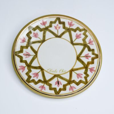 Assiettes lmida kaki blush goud “Fatima”
