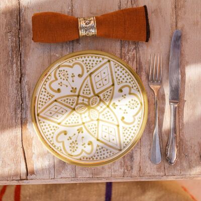 Assiette zwak kaki goud “Yasmina”