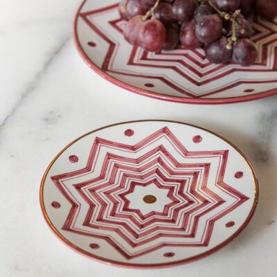 Assiette nejma aubergine goud “Amina”