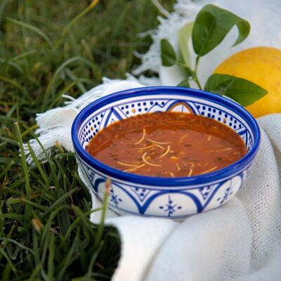Kommen et kom ronds zwak blauw majorelle goud “Khadija”