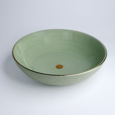 Kom bassorilievo menta goud “Imane”